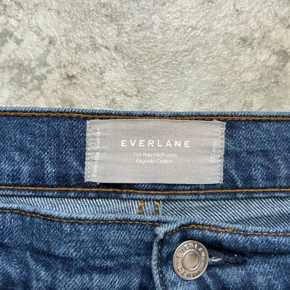 SHIPS FREE! Everlane Way High Jeans in Vintage Indigo Blue Wash, Size 32 Long - Picture 5 of 6